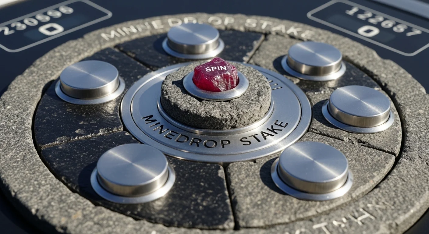 Mobile gameplay view of the mining slot